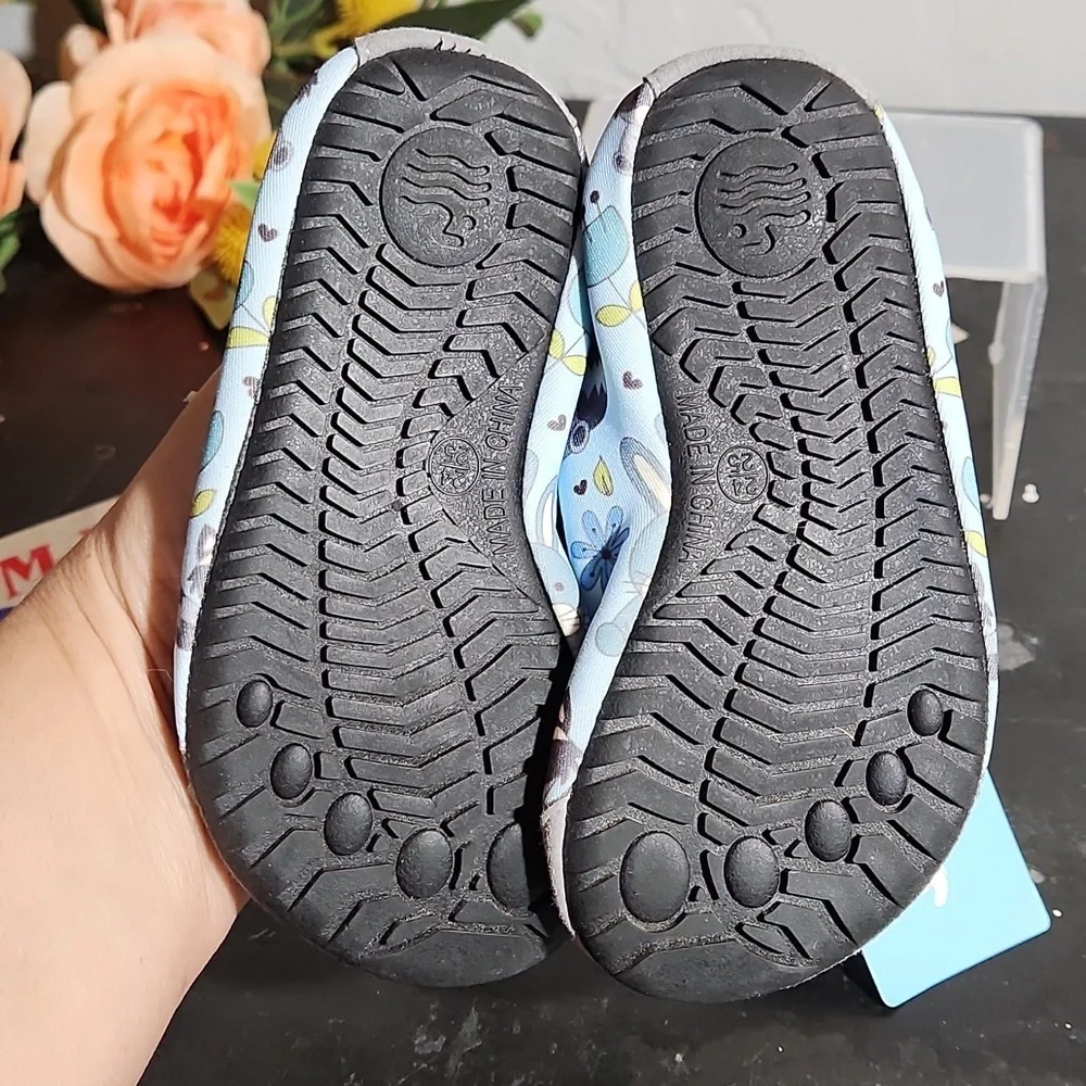 NING Bunny Raccoon Flower Flexable Water Shoes 8C